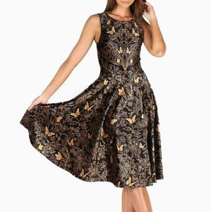 Blackmilk Golden Garden Velvet Princess Midi Dress